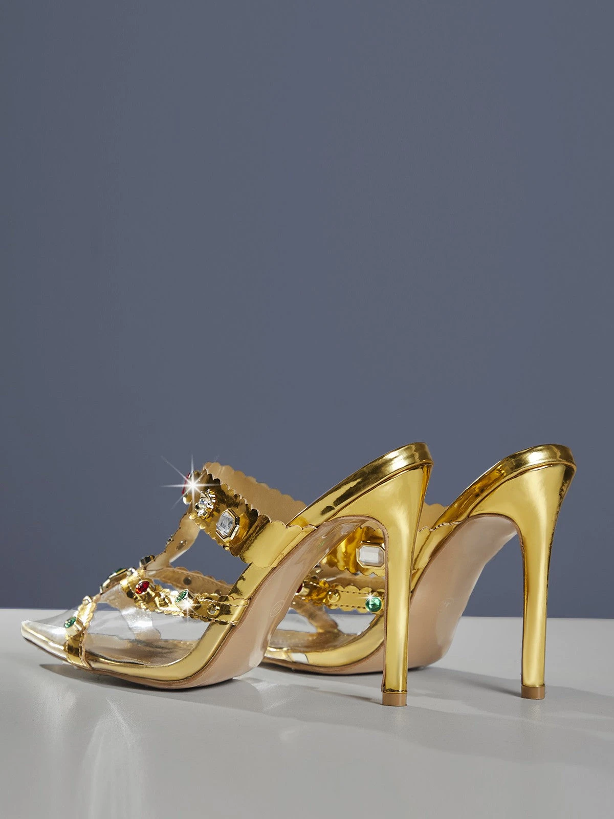 Adamma Rhinestone Sandals - Image 4