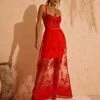 Amirah Maxi Dress In Red
