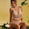 Aquila Knit Fringe Bikini Two Piece Set