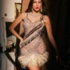 Aryviel Embellished Feather Mini Dress