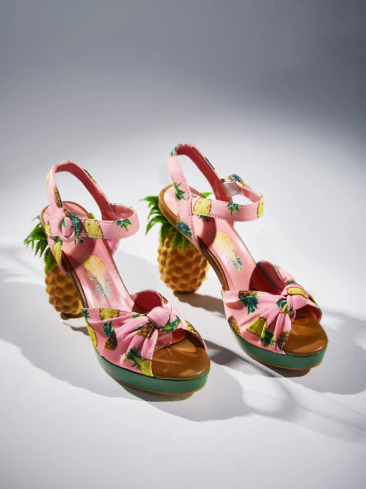 Azhira Pineapple Sandals In Pink - Image 3