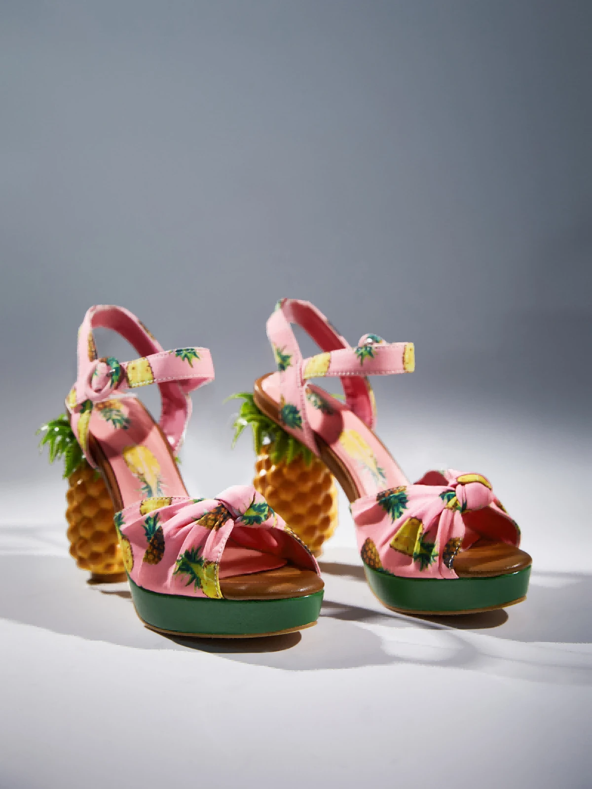 Azhira Pineapple Sandals In Pink - Image 2