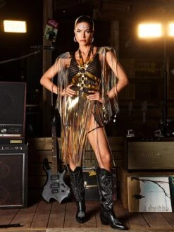 Baelin Halterneck Cutout Mini Dress