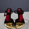 Balto Metallic Toe Heels