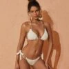 Beatris Bikini Two Piece Set In Beige