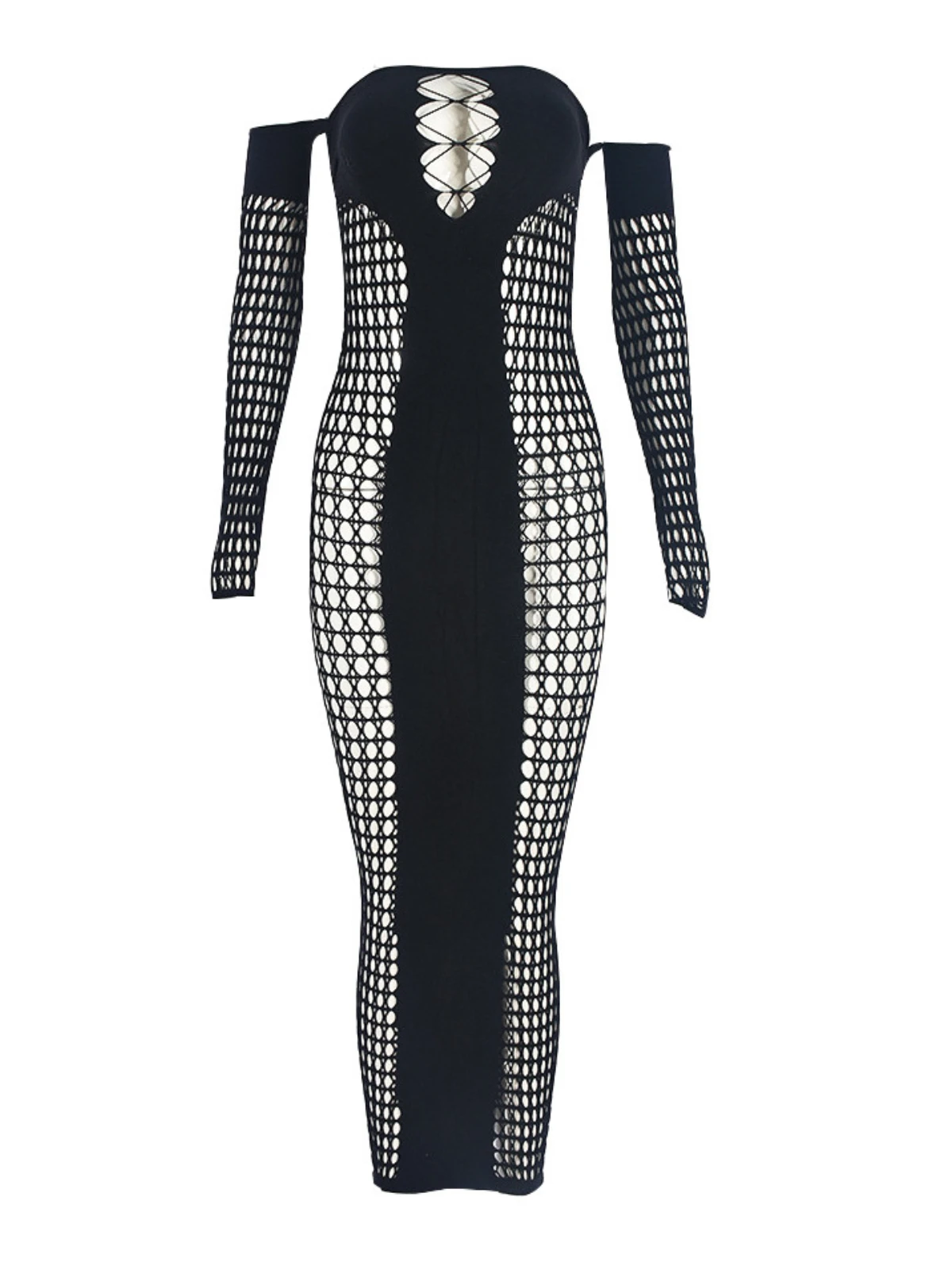 Brynviel Off Shoulder Cutout Midi Dress - Image 7