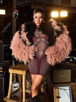 Caelzor Ruched Tulle Shrug