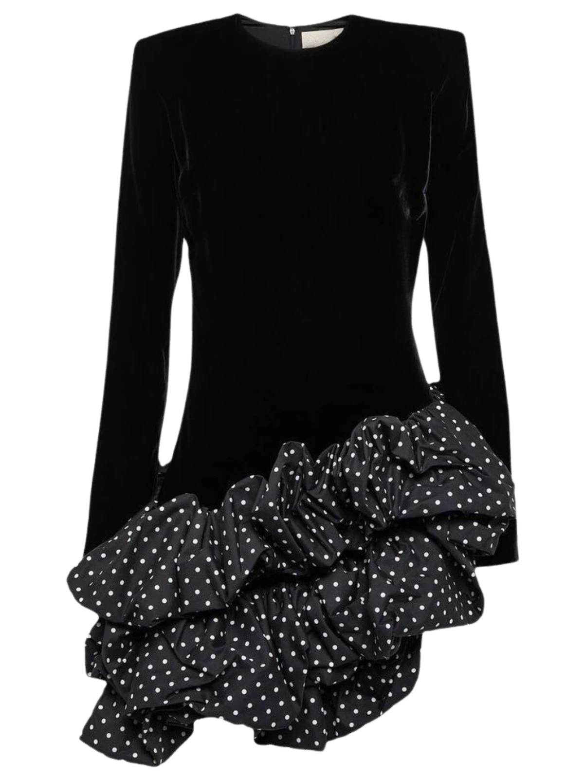 Cahya Long Sleeve Ruffle Dot Mini Dress - Image 7