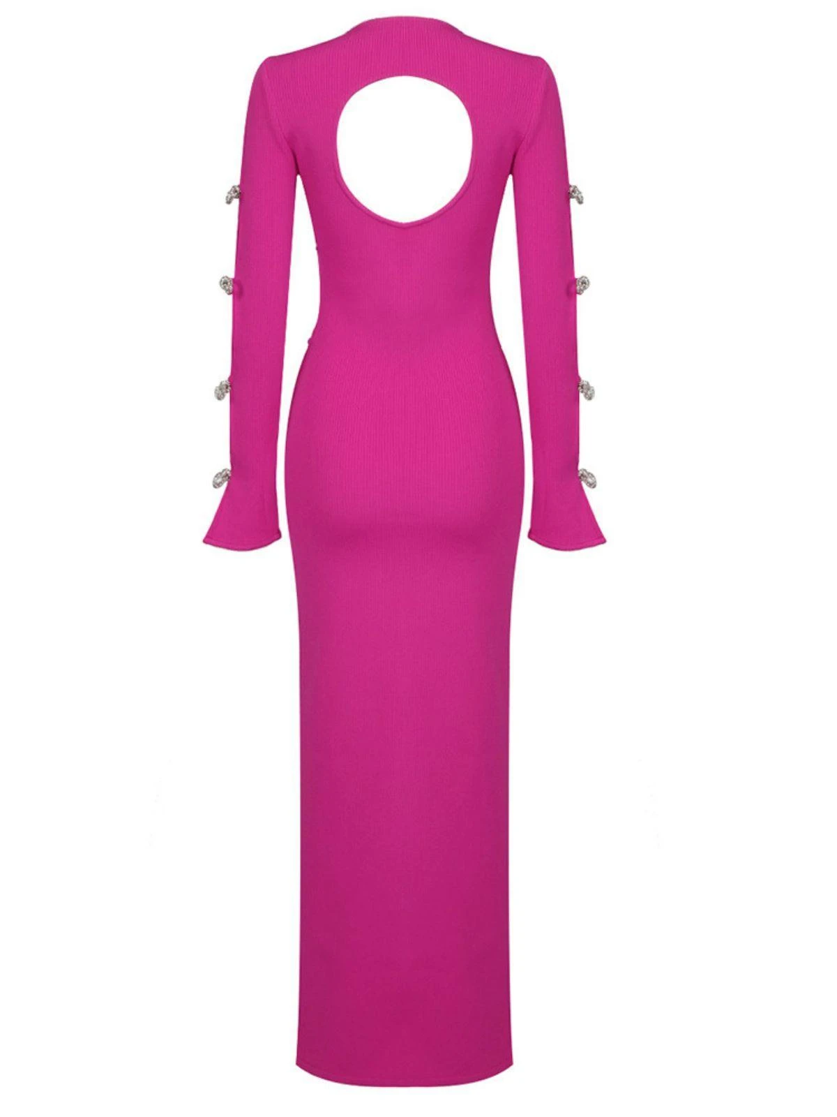 Calantha Crystal Bow Cutout Bandage Dress - Image 9