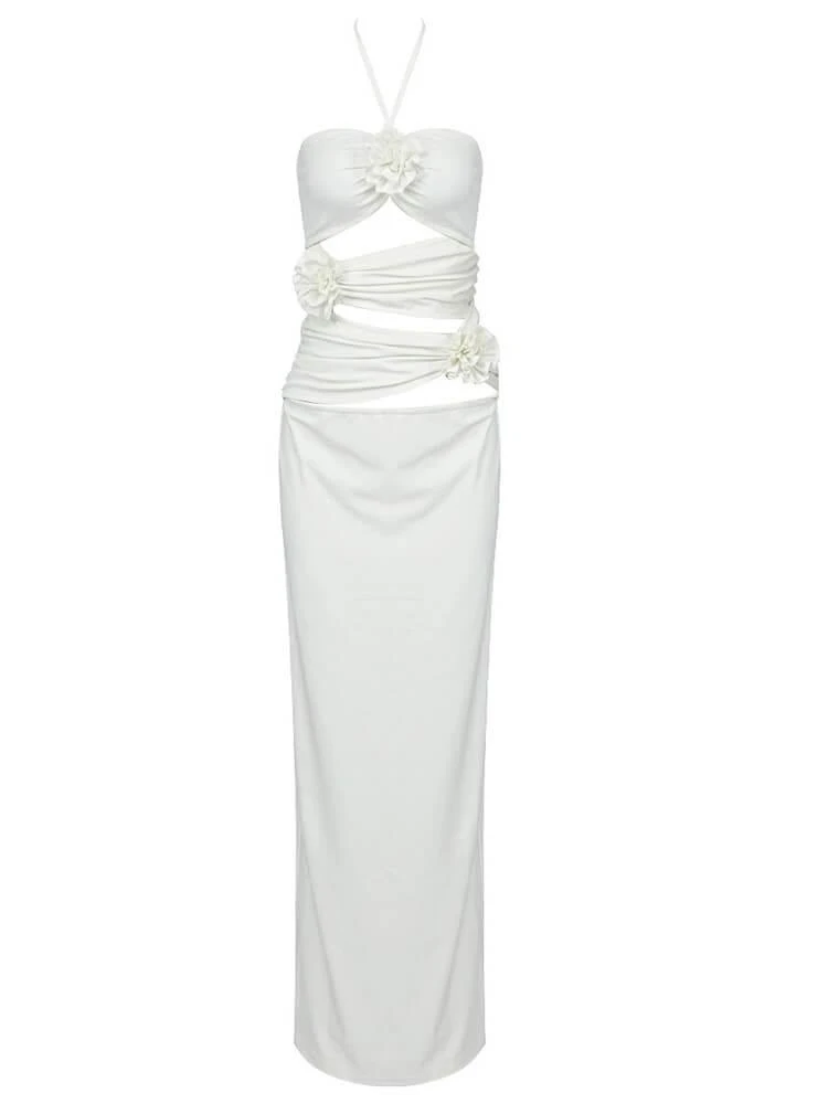 Dorcas Halterneck Cutout Midi Dress - Image 7