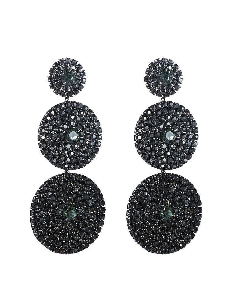 Elina Layered Round Diamond Earrings - Image 3