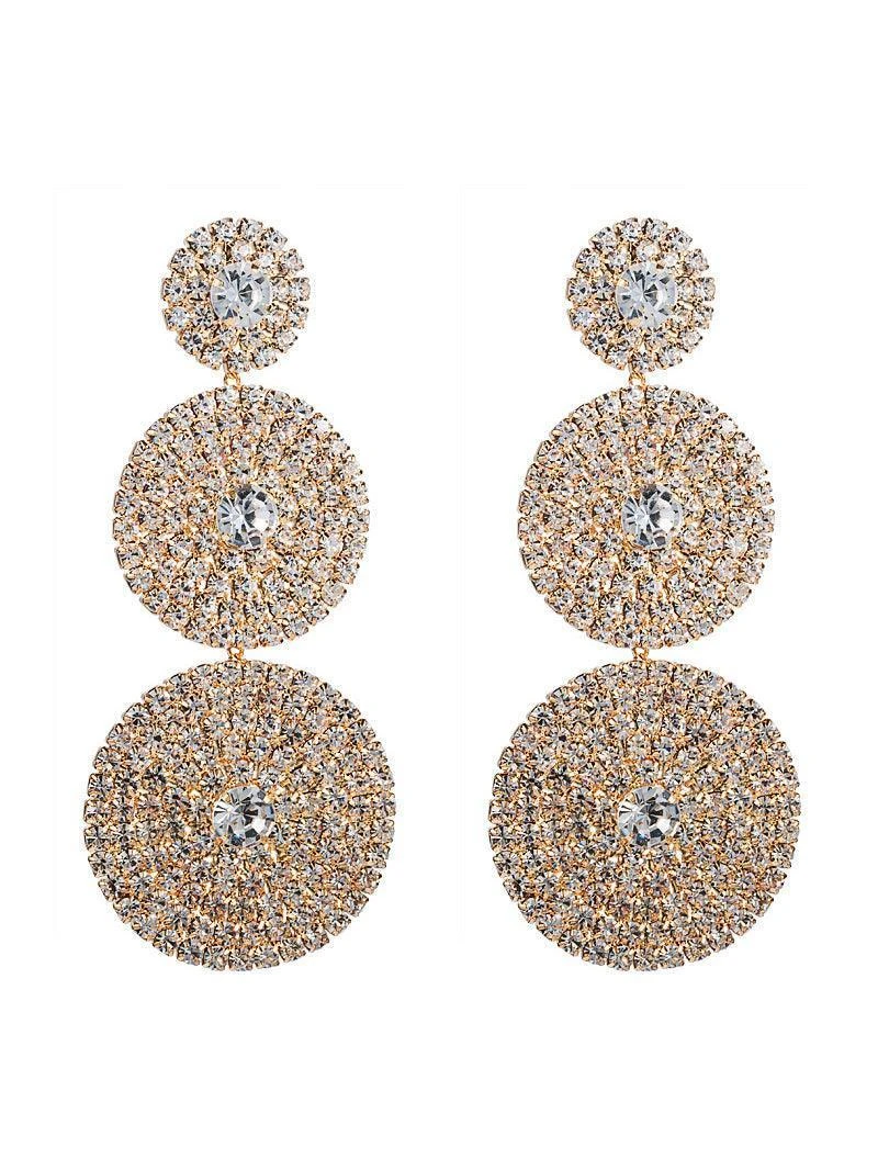 Elina Layered Round Diamond Earrings - Image 5