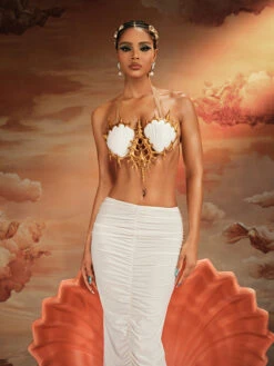 Elowynn Halterneck Shell Armor Top