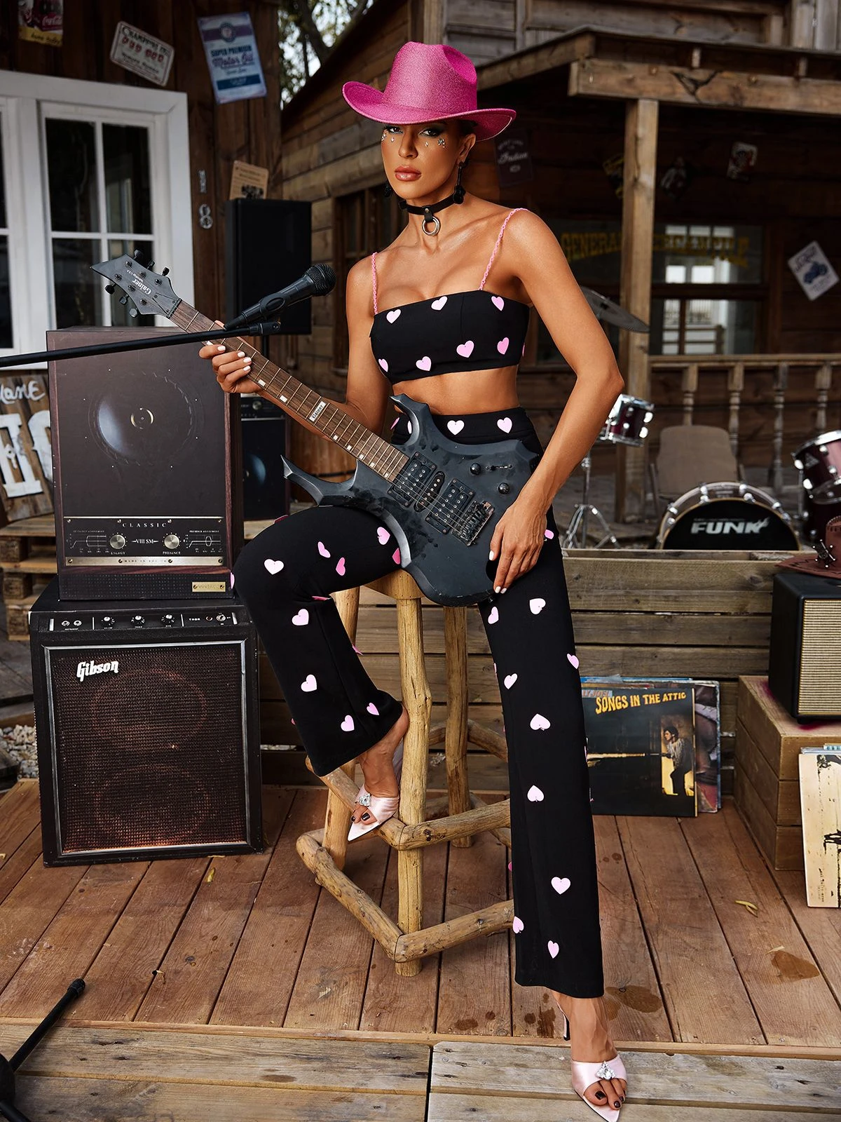 Harini Chain Heart Pants Set - Image 3