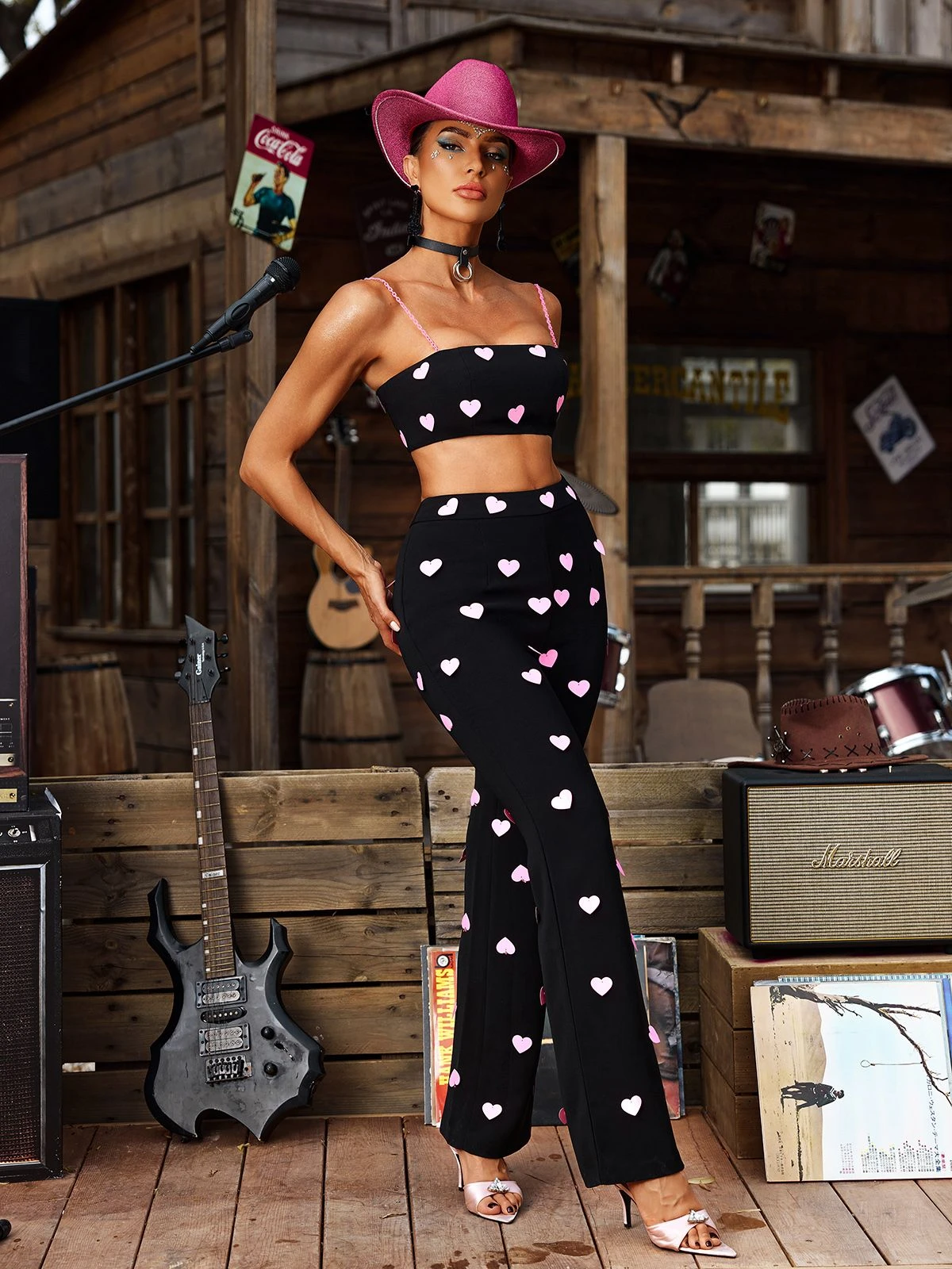 Harini Chain Heart Pants Set - Image 4