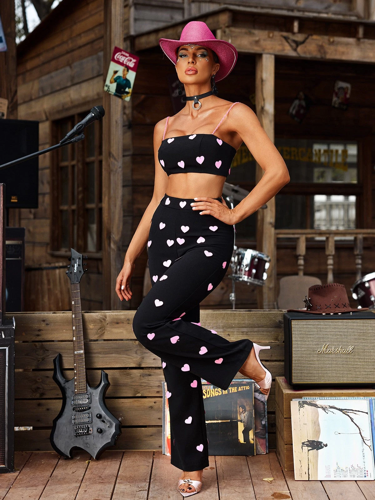 Harini Chain Heart Pants Set - Image 5