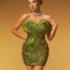 Hexara Strapless Sequin Mini Dress