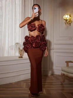 Irma Flower Bandage Skirt Set