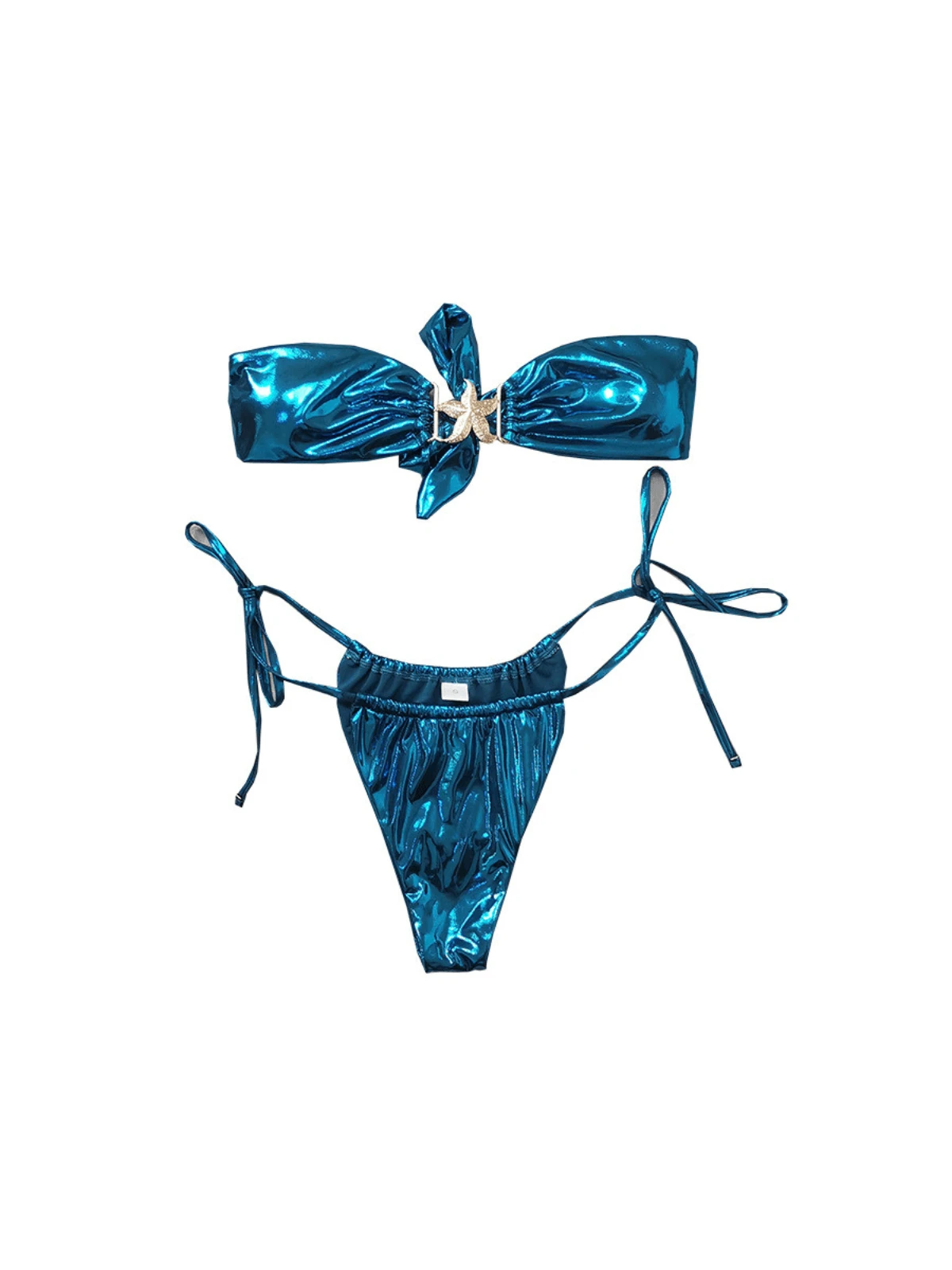 Jupiter Starfish Metallic Bikini Two Piece Set - Image 6