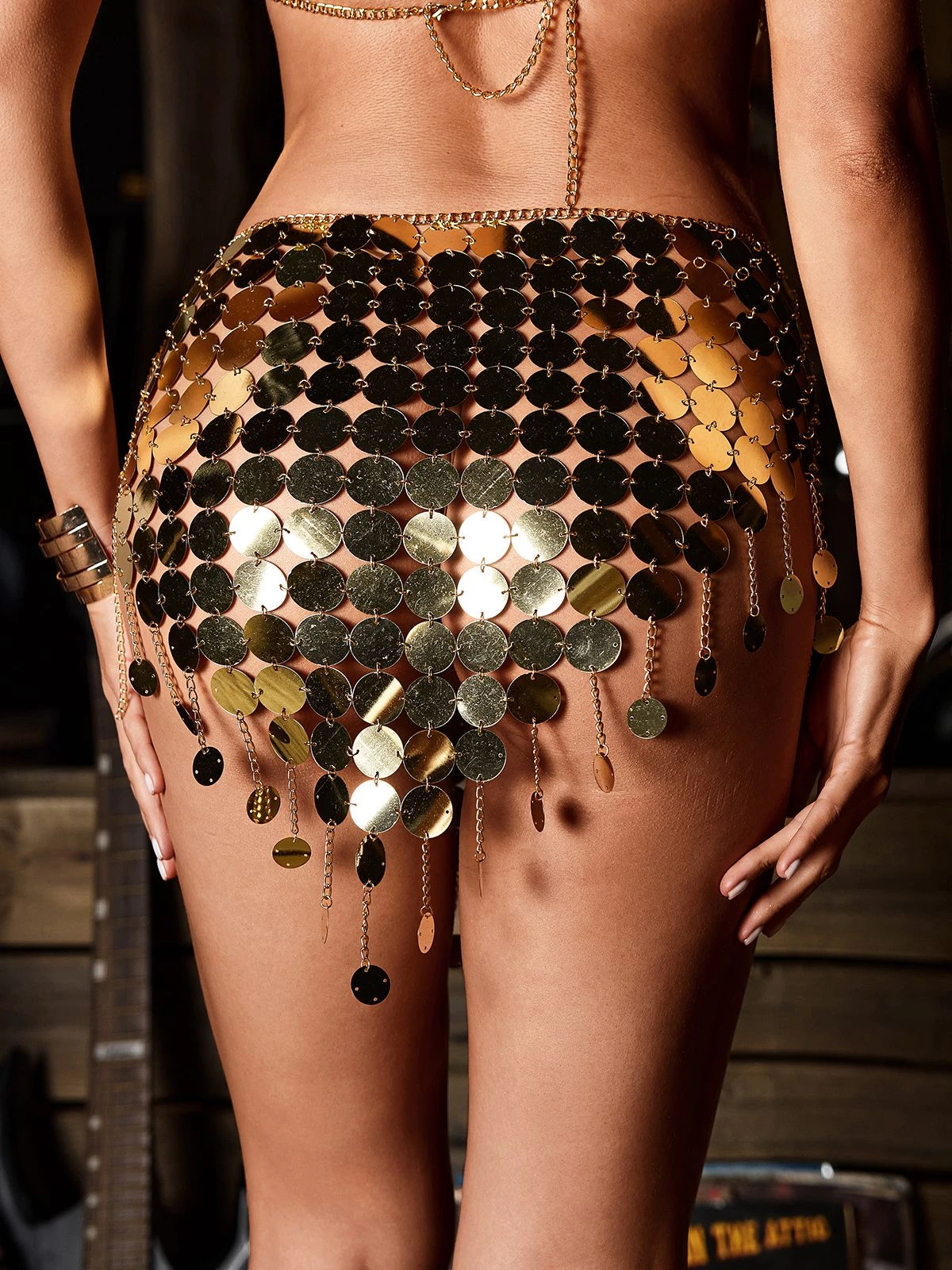 Kirstee Acrylic Circle Chainmail Skirt - Image 6