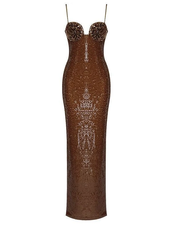 Lorelei Brown Sequin Dress - Image 7