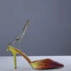 Lyre Fringe Crystal Heels