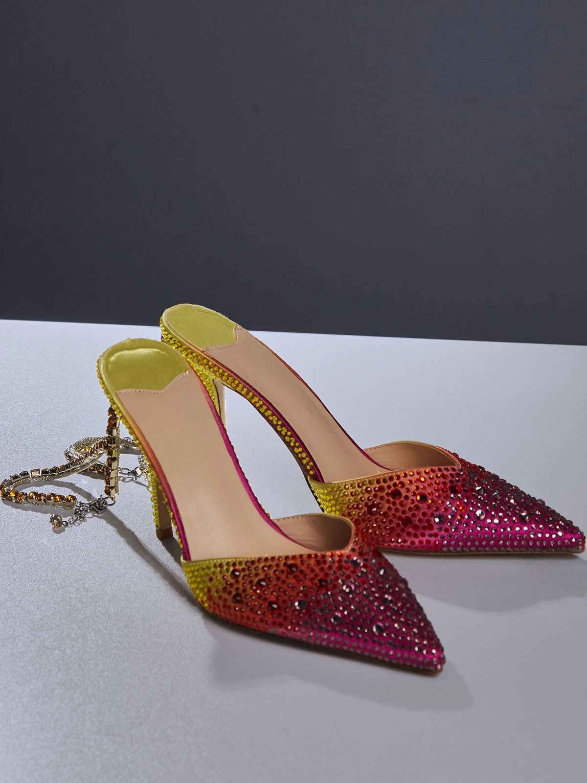 Lyre Fringe Crystal Heels - Image 2