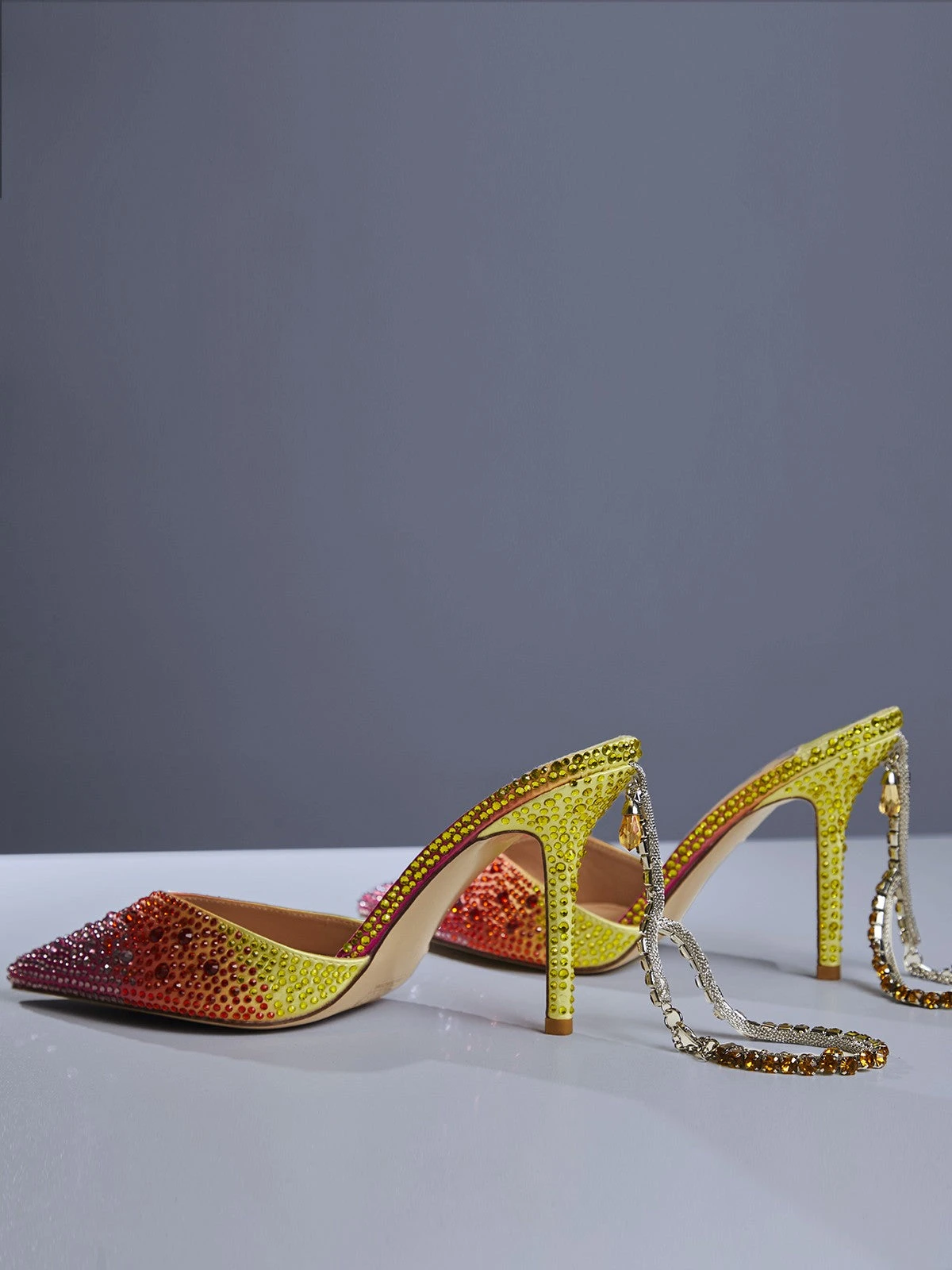 Lyre Fringe Crystal Heels - Image 4