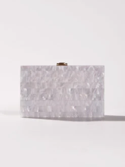 Mahesa Acrylic Convertible Clutch In White