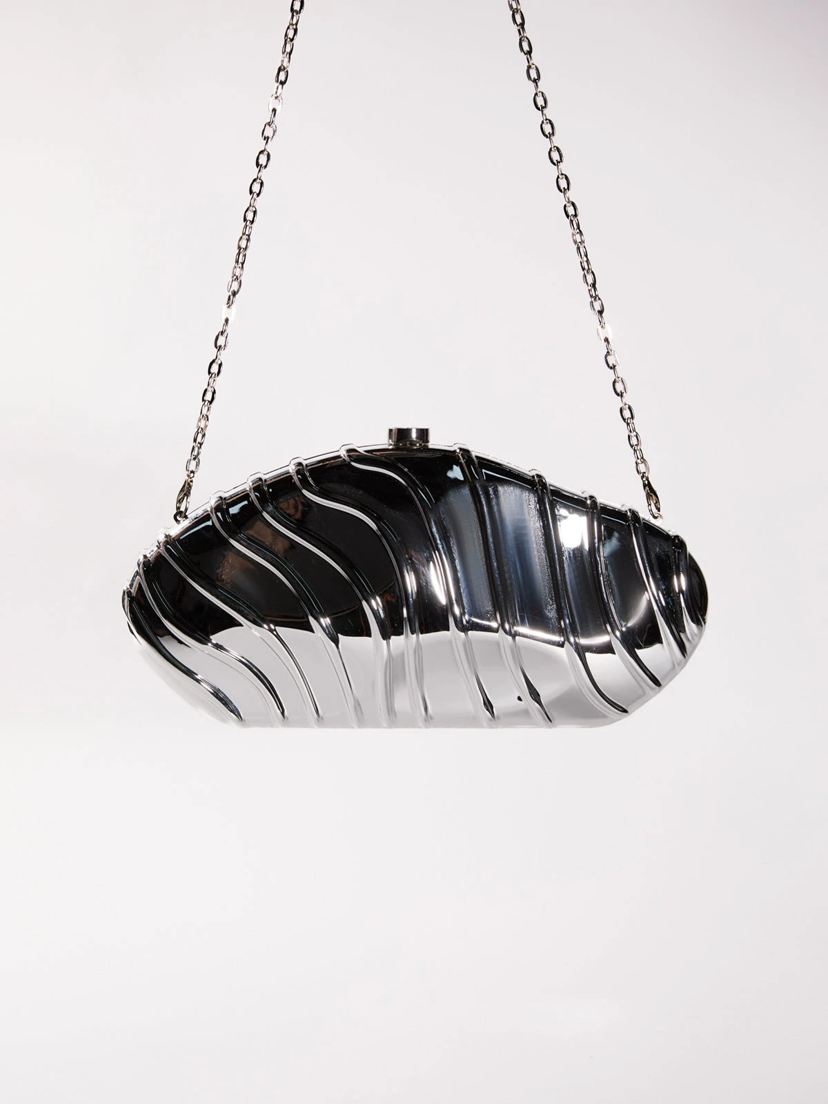 Mairi Metallic Acrylic Convertible Clutch - Image 4