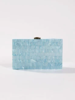Majken Acrylic Convertible Clutch In Sky