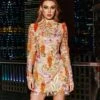 Miela Floral Long Sleeves Embroidered Dress
