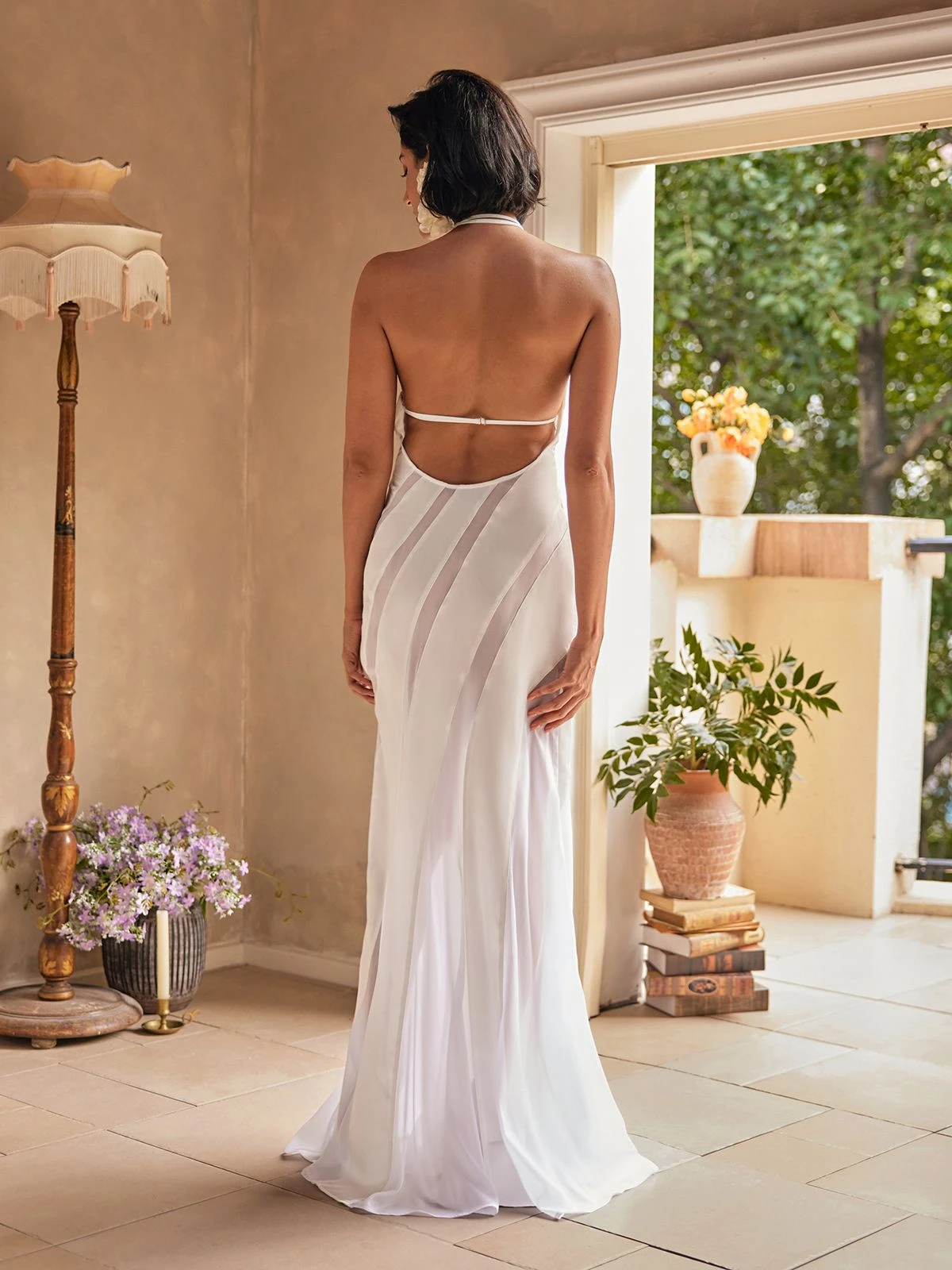 Narwani Halterneck Satin Maxi Dress - Image 6