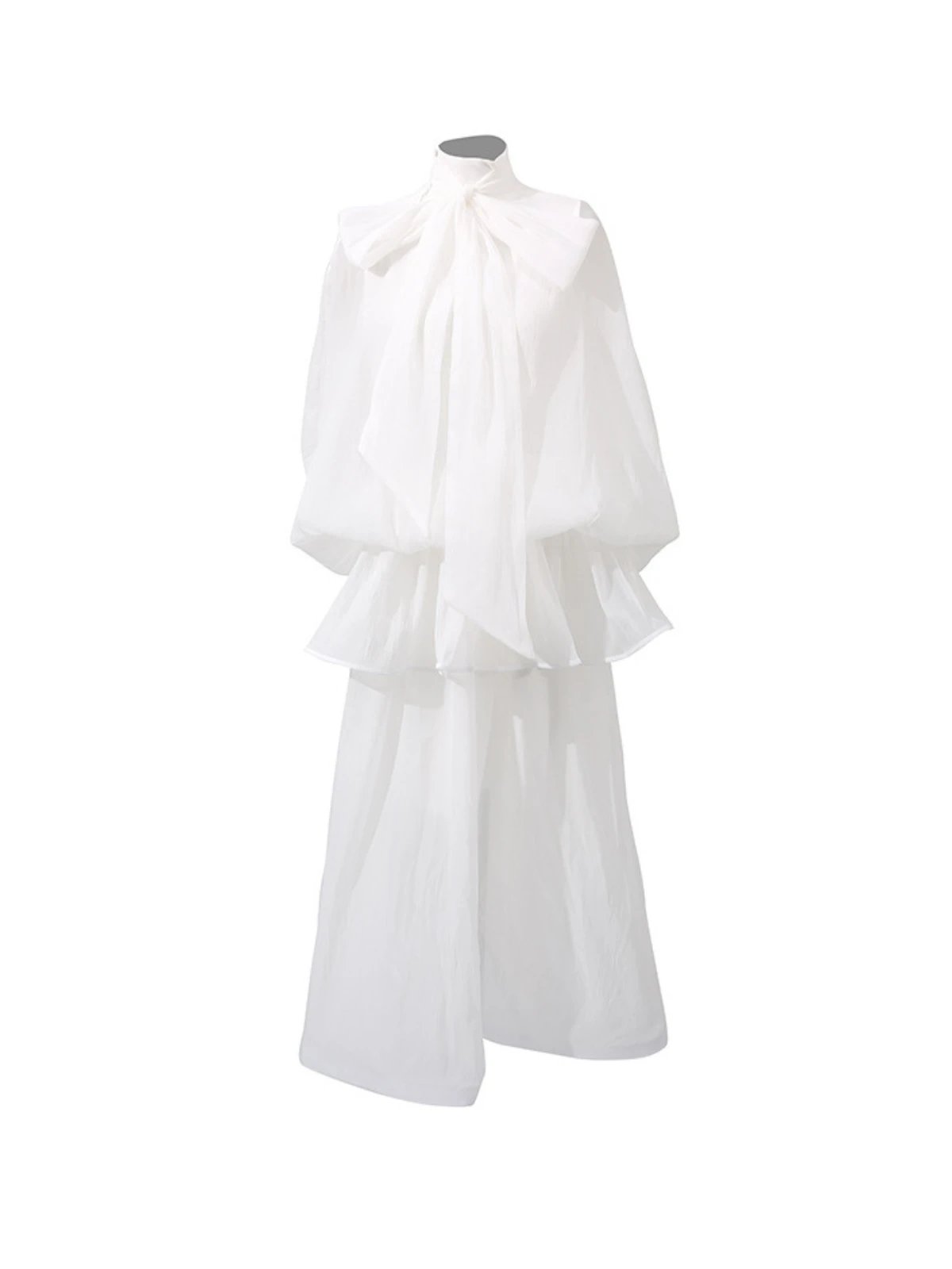 Niesha Ruffle Bow Mesh Maxi Dress - Image 7