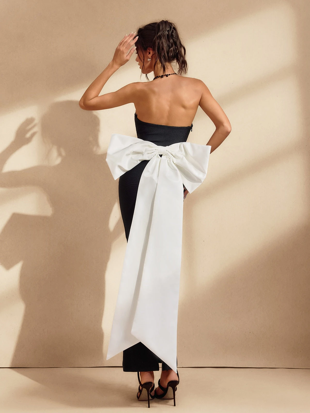 Ninita Strapless Bow Bandage Maxi Dress - Image 6