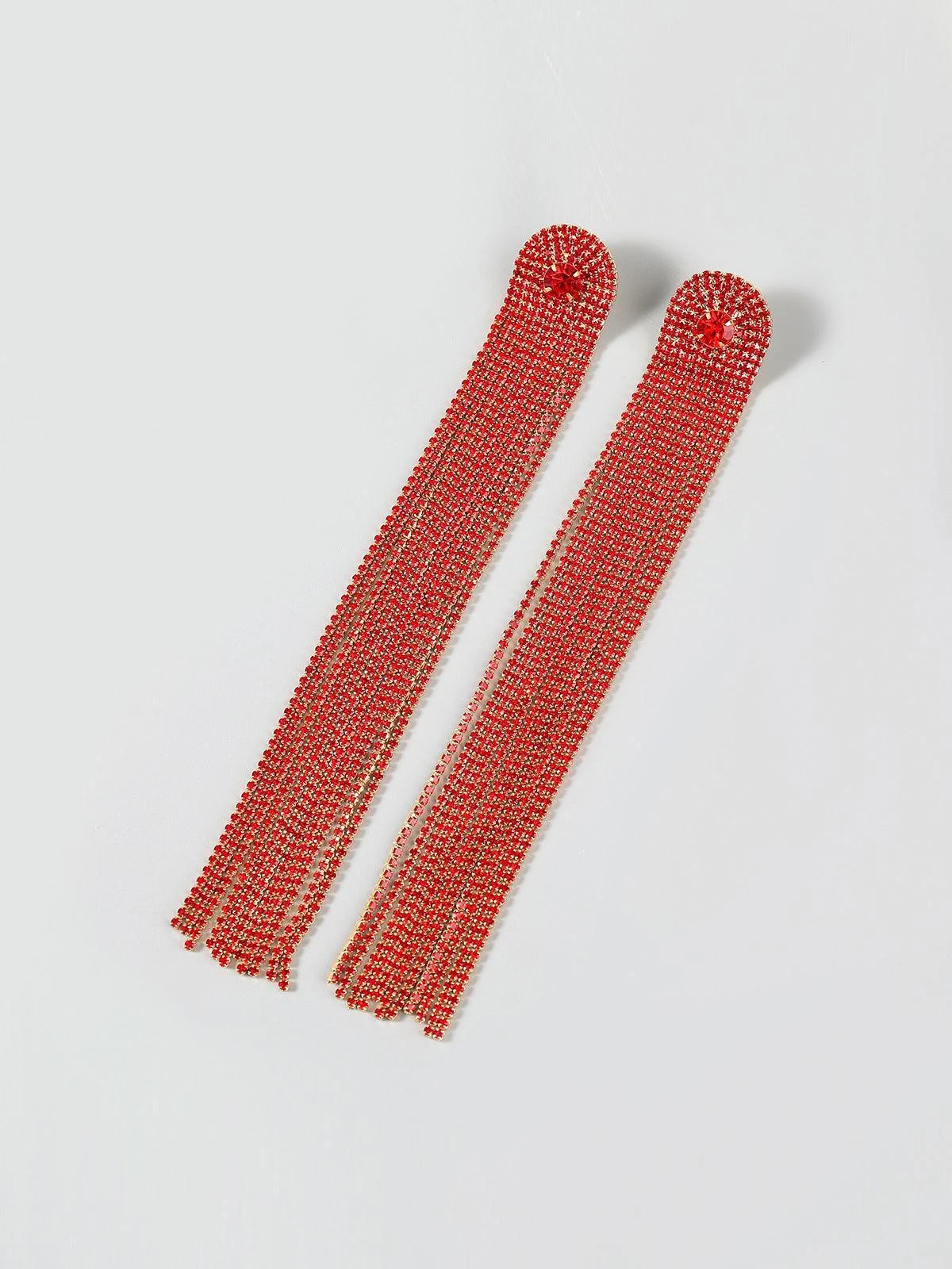 Nola Multi Diamante Tassel Earrings - Image 7