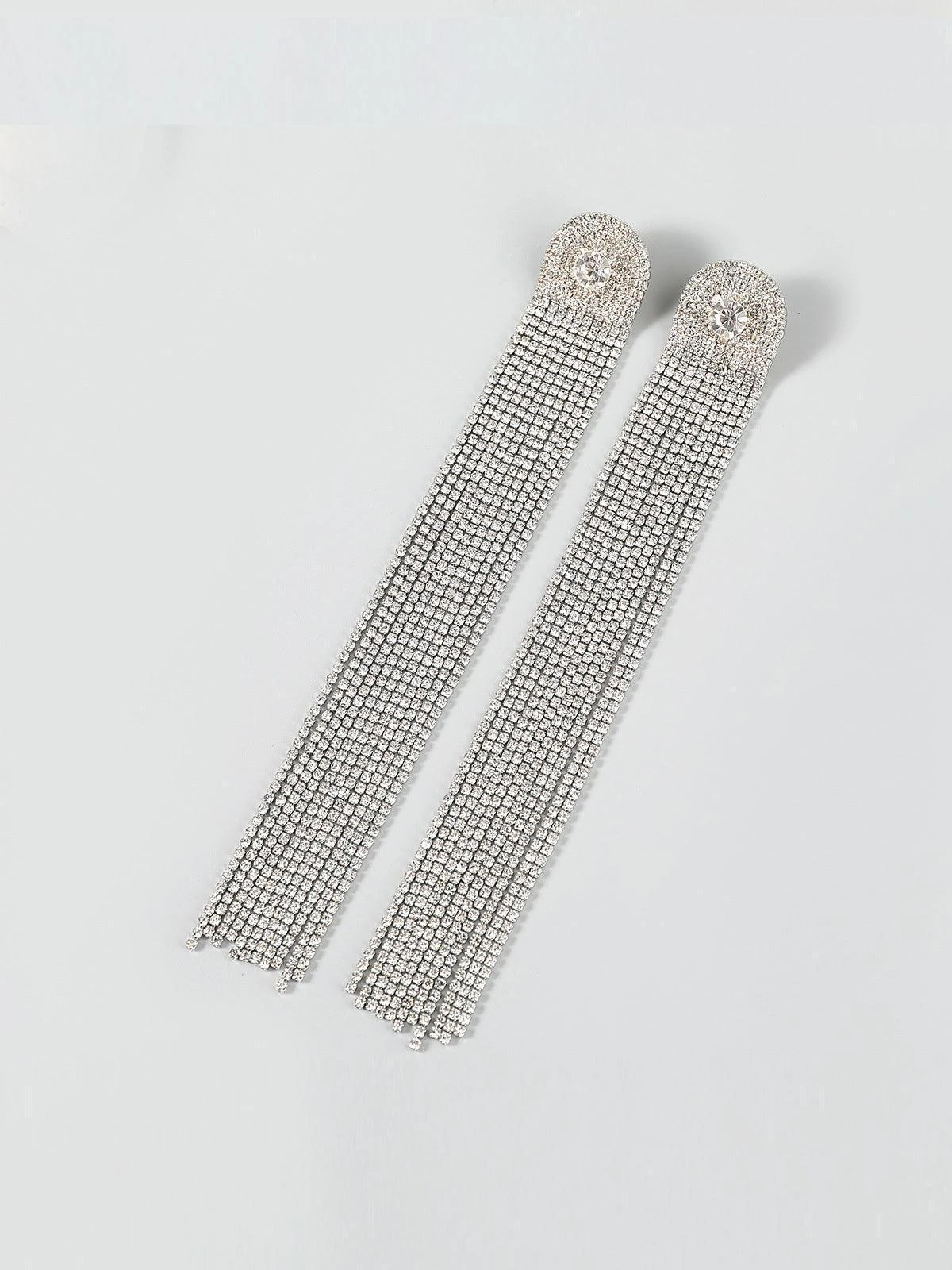 Nola Multi Diamante Tassel Earrings - Image 5