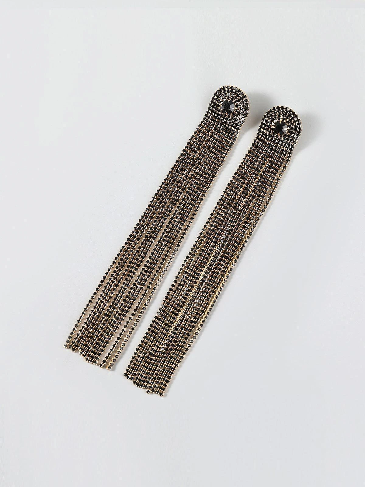 Nola Multi Diamante Tassel Earrings - Image 6