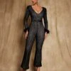 Orwell Long Sleeve Feather Jumpsuit