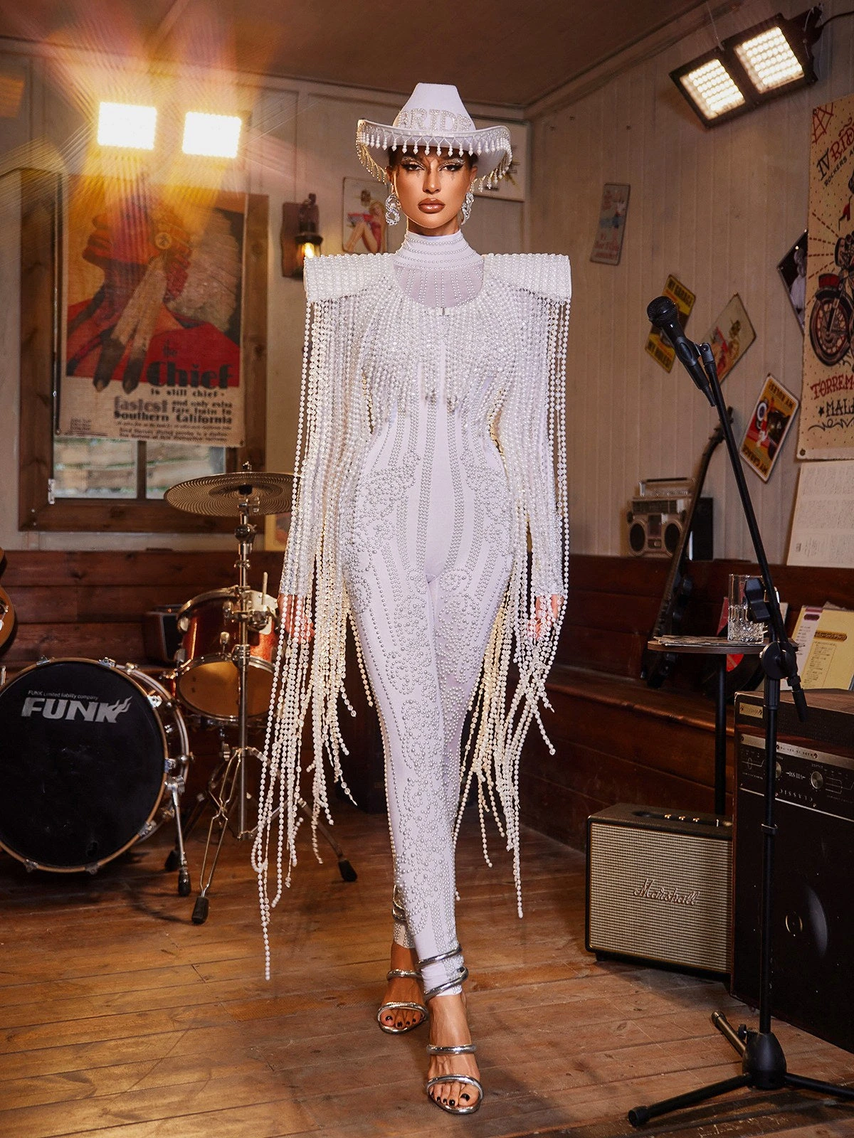 Oryxan Pearl Fringe Cape - Image 3