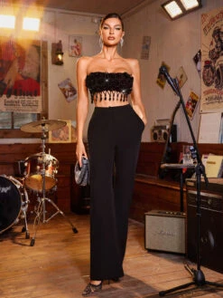 Oryxar Crystal Flower Pants Set