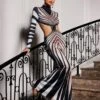 Pieda Zebra Printed Cutout Maxi Dress