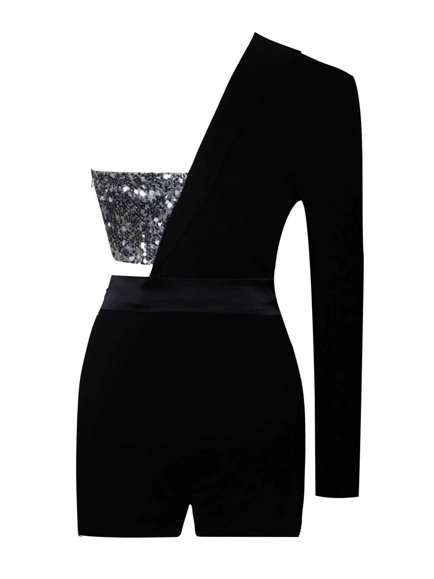 River Sequin One Sleeve Blazer Romper - Image 10