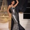 Samuel Sequin Mermaid Metallic Maxi Dress