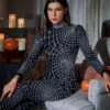 Teah Long Sleeve Cobweb Jumpsuit