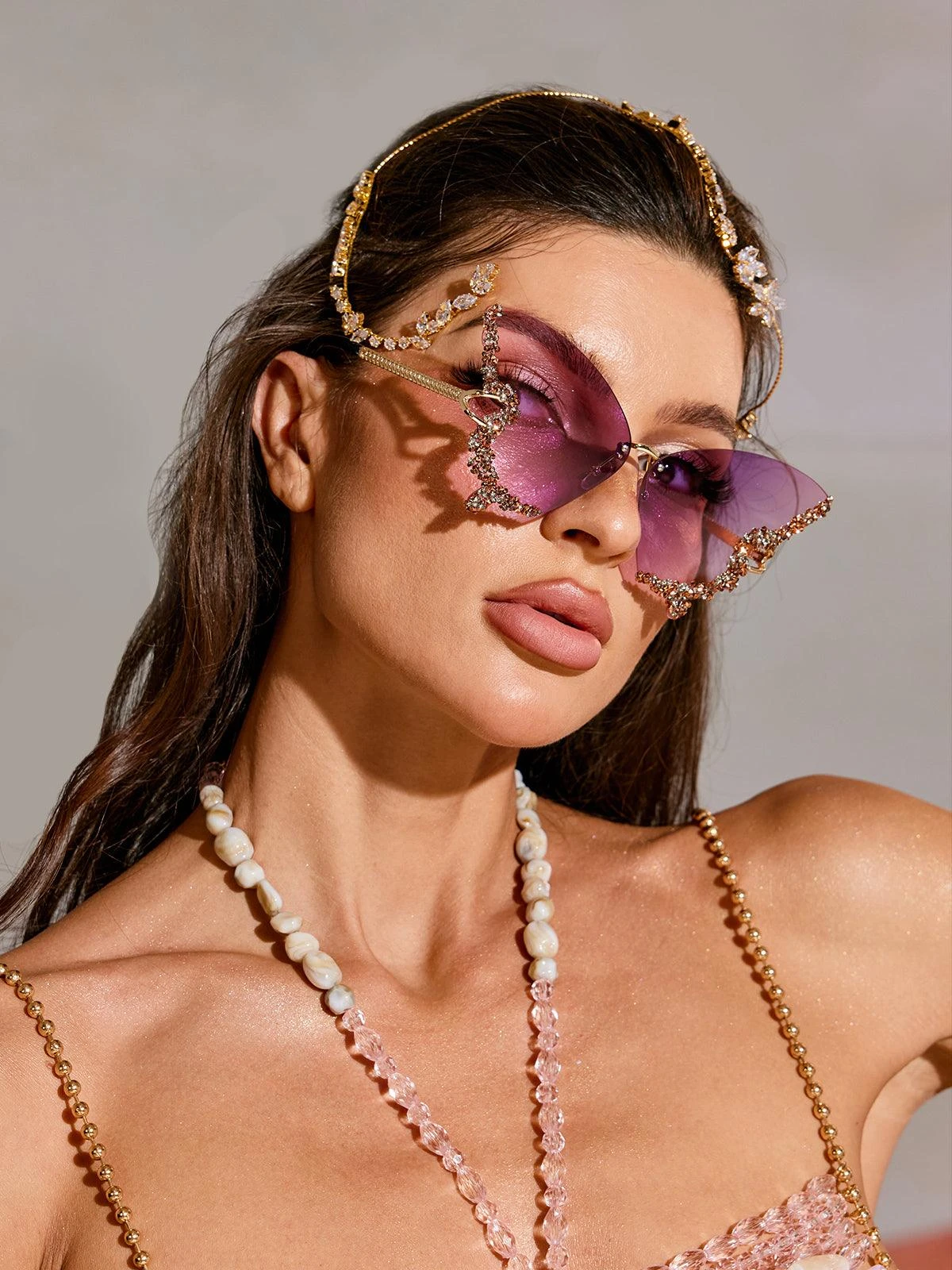 Tierney Butterfly Crystal Sunglasses - Image 5