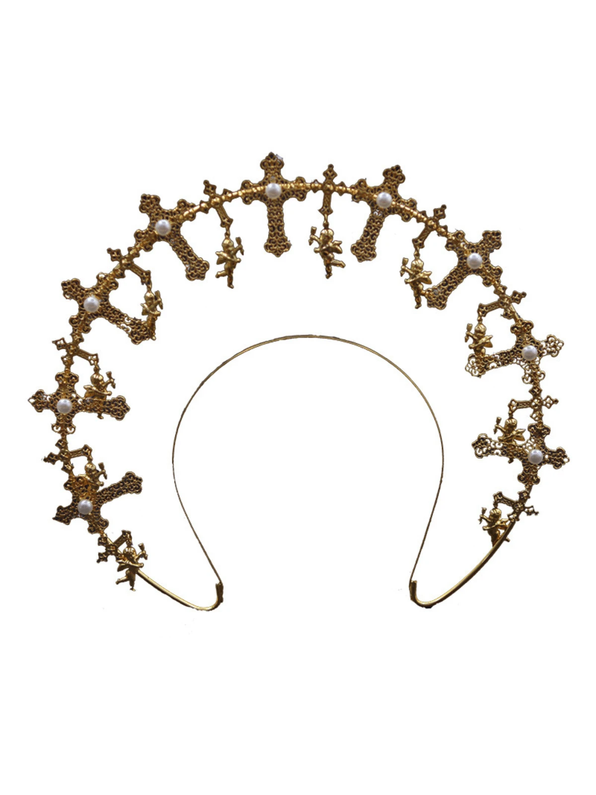 Tulia Cross Pearl Crown - Image 2