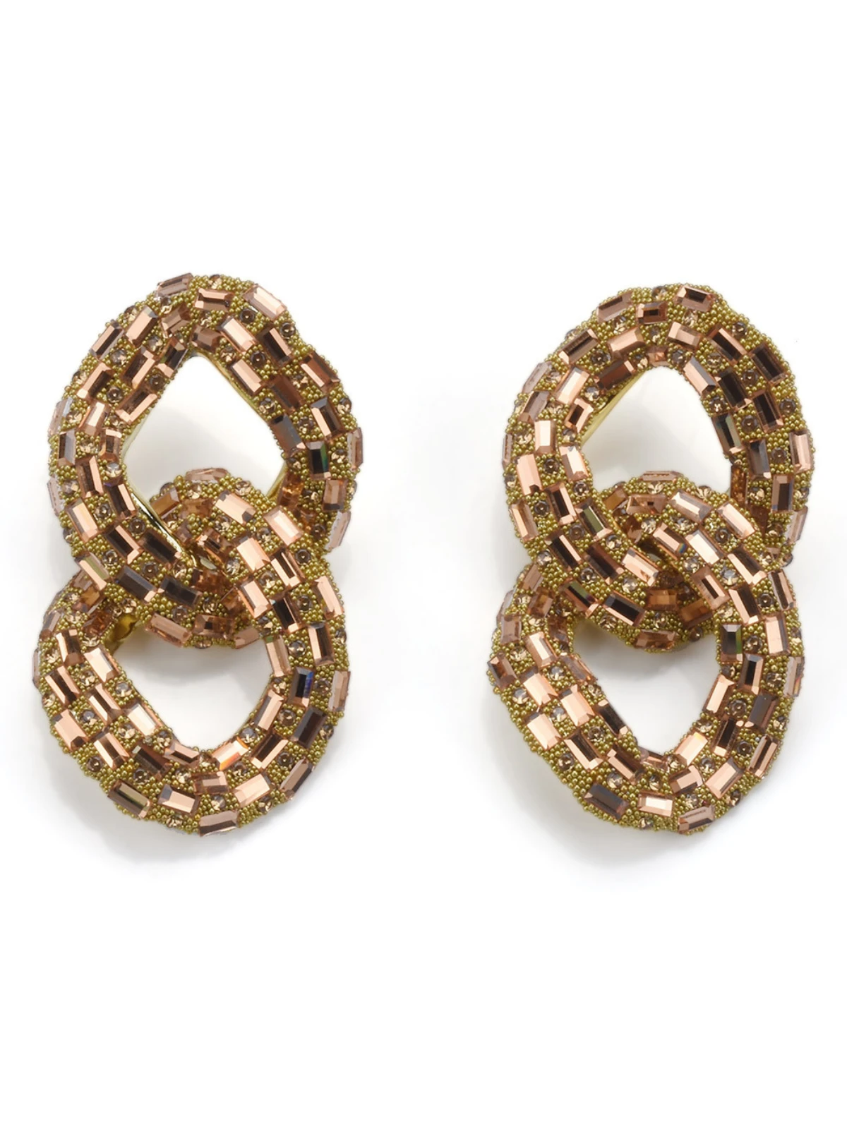 Tyora Circle Crystal Earrings - Image 2