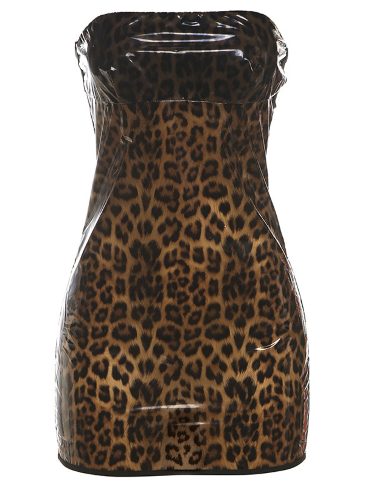 Tyxalith Strapless Leopard Mini Dress - Image 7