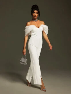 Yexet Off Shoulder Bandage Jumpsuit